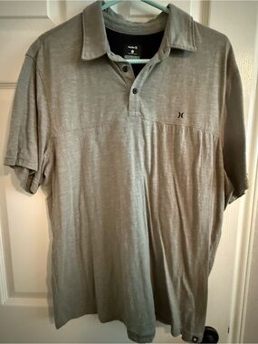 Hurley Men's Polo Shirt in Olive/Gray